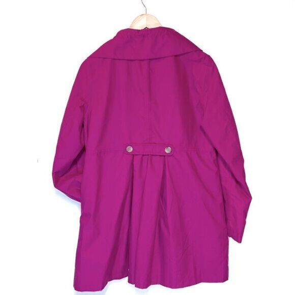 New Lands  End Back pleated All Weather Pink Coat Womens Sz S 6 8 - Picture 2 of 10